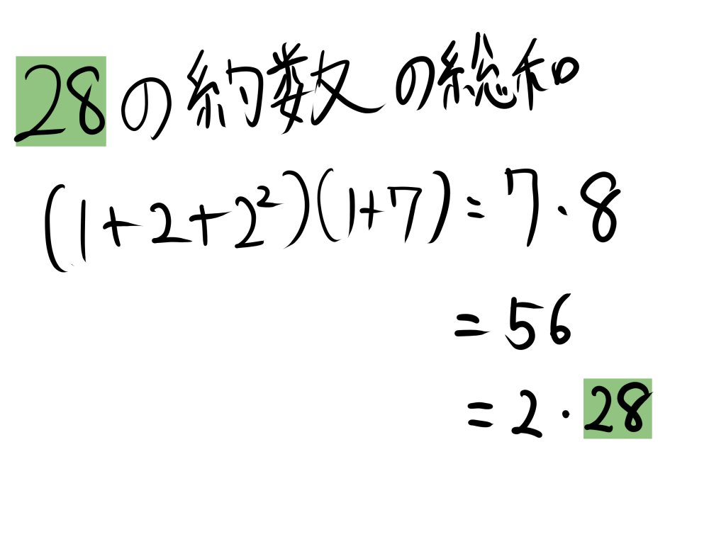 28の約数の総和